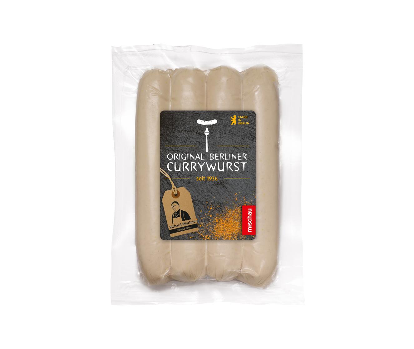 Original Berliner Currywurst ohne Darm 4 × 100 g